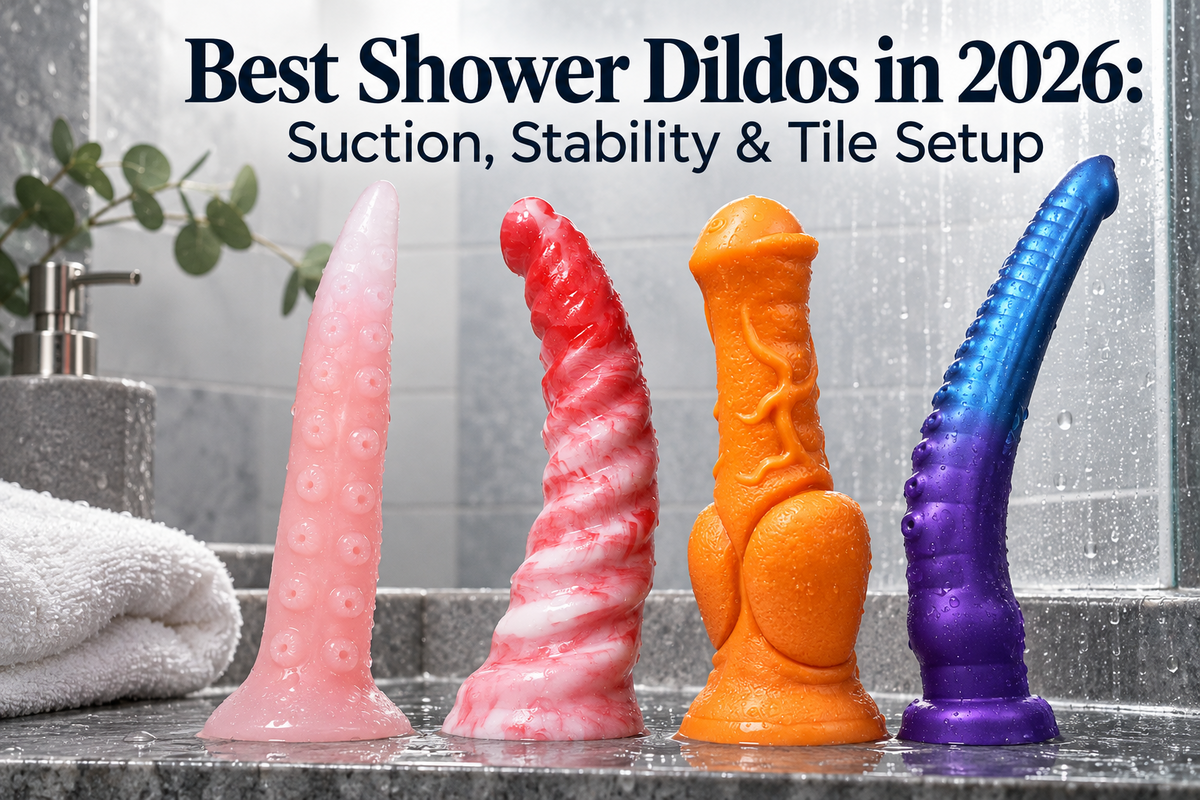 Best shower dildos in 2026 comparing four suction-base silicone options for tile setup