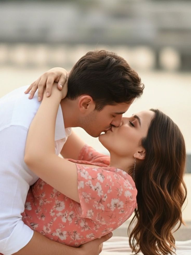 Adult couple embracing outdoors, illustrating signs of a healthy sex life built on consent, comfort, communication, and mutual respect.