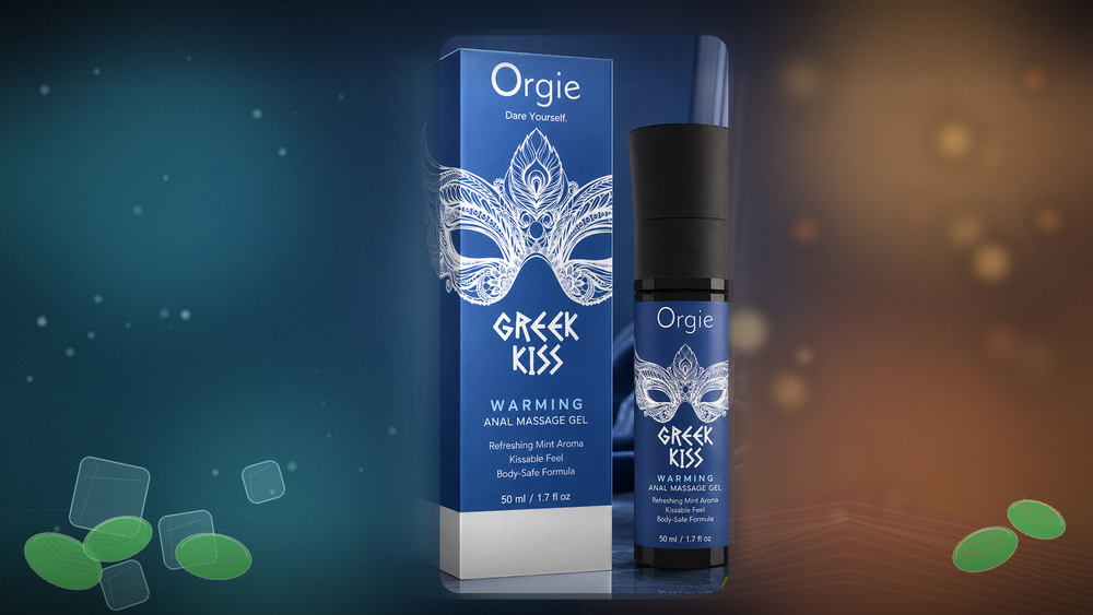 Hot and cold lubricant sensation hero image with Orgie Greek Kiss warming and cooling gel
