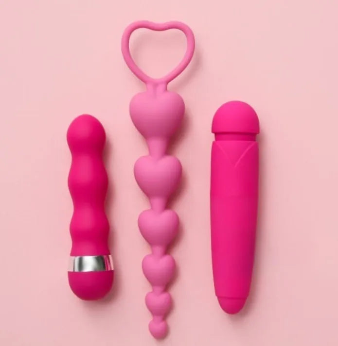 Indoor Sex Toys featuring pink silicone vibrators for enhancing intimacy and pleasure at home.