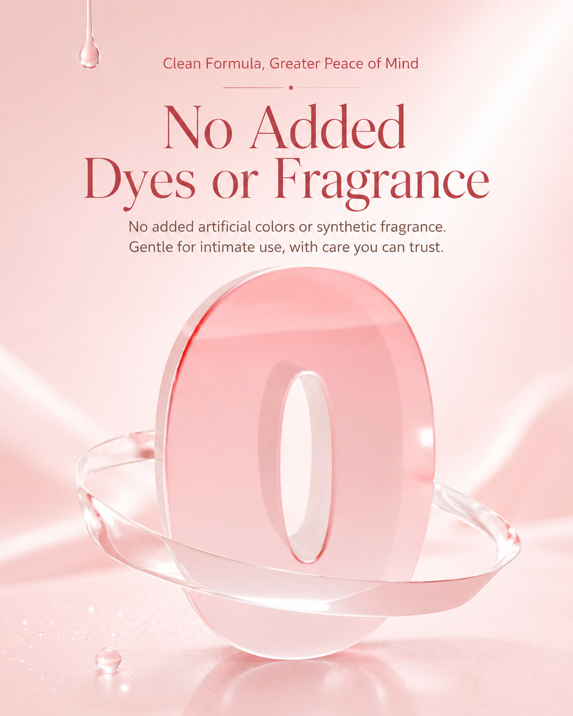 Peach Water-Based Personal Lubricant clean formula - No added dyes, fragrance, hormones, alcohol or mineral oil