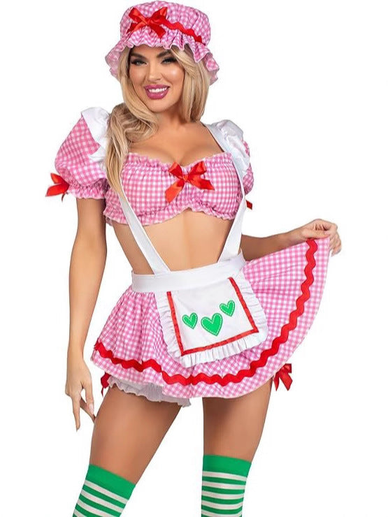 Women’s Sexy Beer Girl Corset Dress – Halloween Maid Lingerie Costume