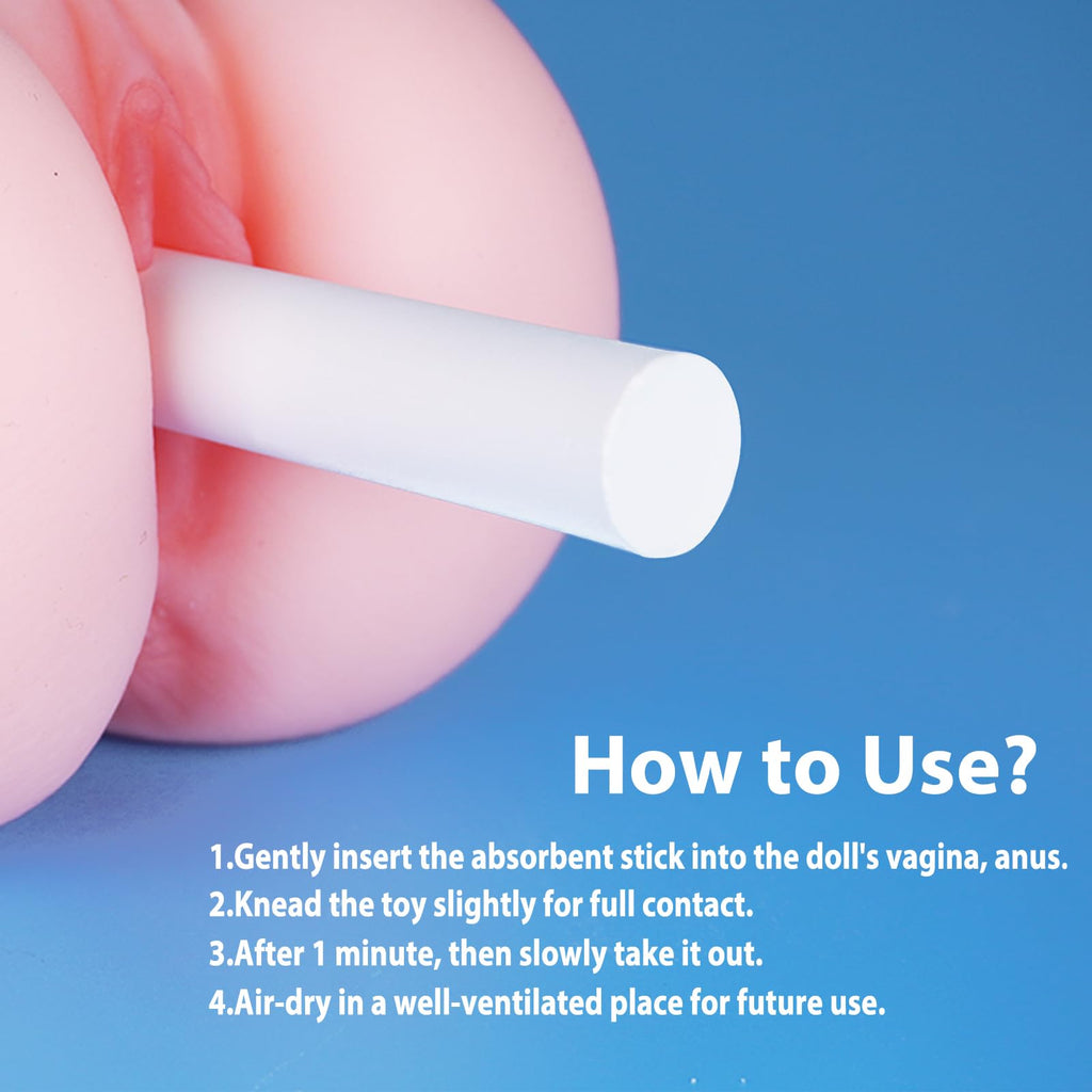 Reusable Sex Doll and Masturbator Absorbent Drying Sticks