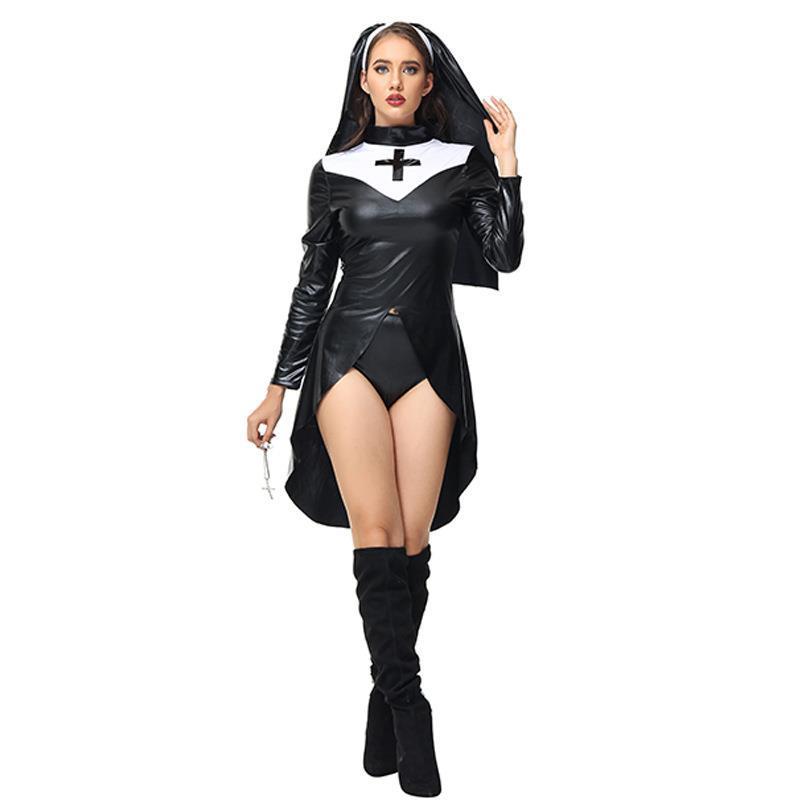 Women’s Sexy Nun Costume – Halloween Cosplay Lingerie Outfit