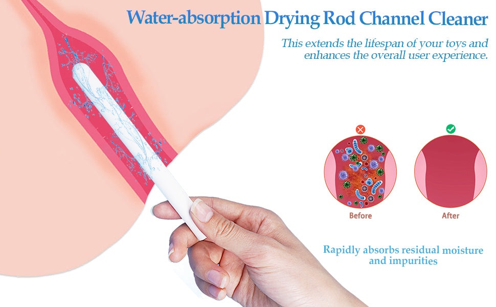Reusable Sex Doll and Masturbator Absorbent Drying Sticks