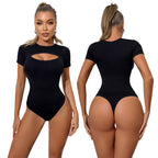 Women’s Sexy Short-Sleeve Bodysuit – Bodycon Lingerie One-Piece