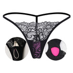 Hot Lace Panty Thong with Hidden Wearable Vibe Pocket