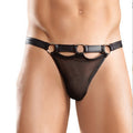 Men’s Strappy Mesh Thong with Contoured Pouch & Ring Details