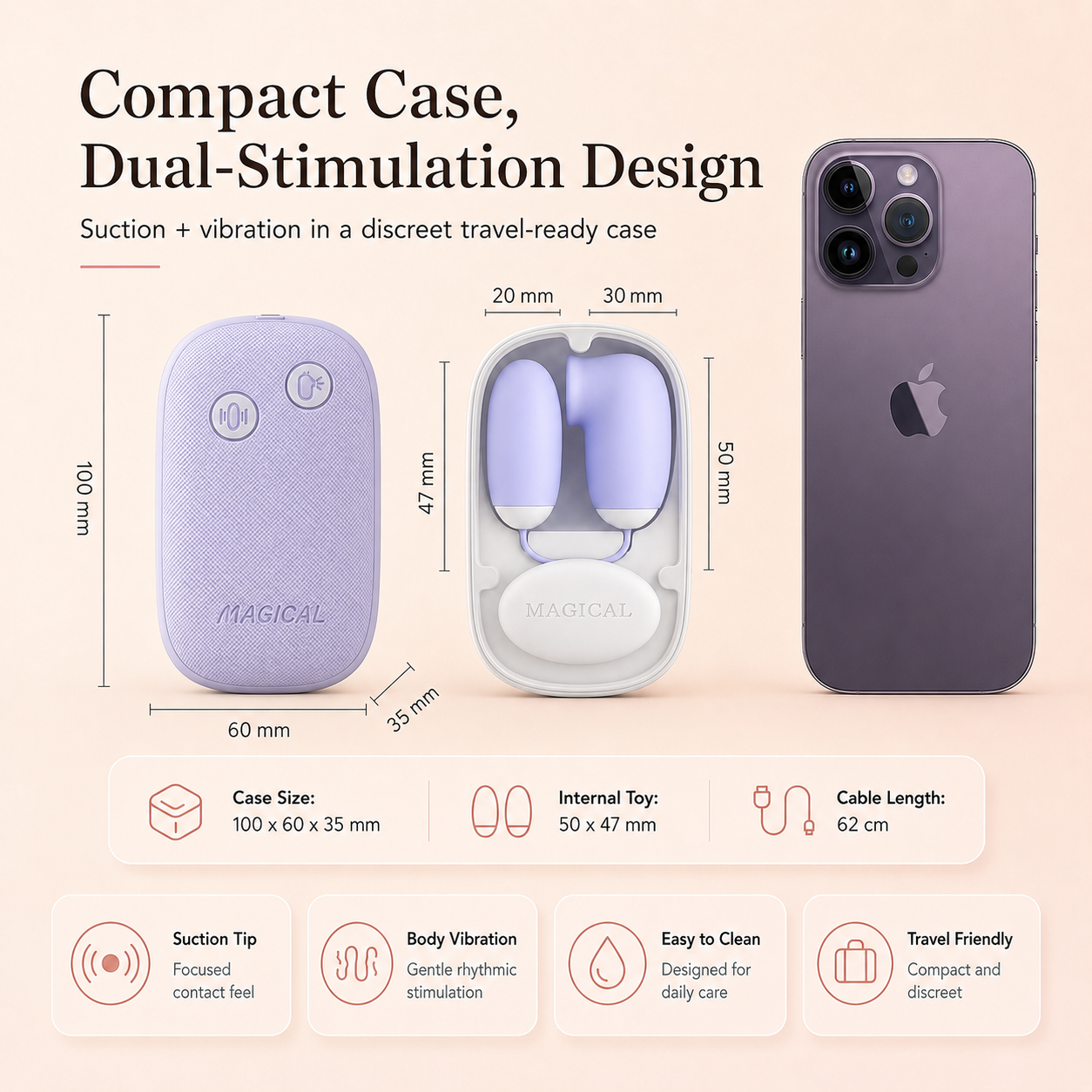 Magic Box Silicone Remote Rabbit Vibrator for Women