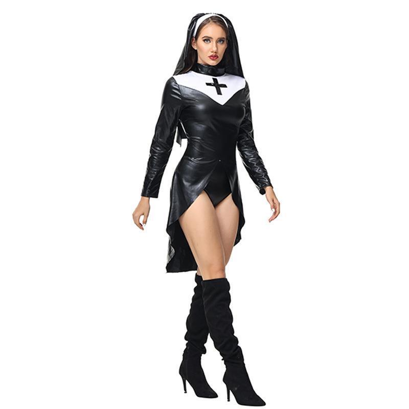Women’s Sexy Nun Costume – Halloween Cosplay Lingerie Outfit