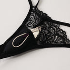 Hot Lace Panty Thong with Hidden Wearable Vibe Pocket
