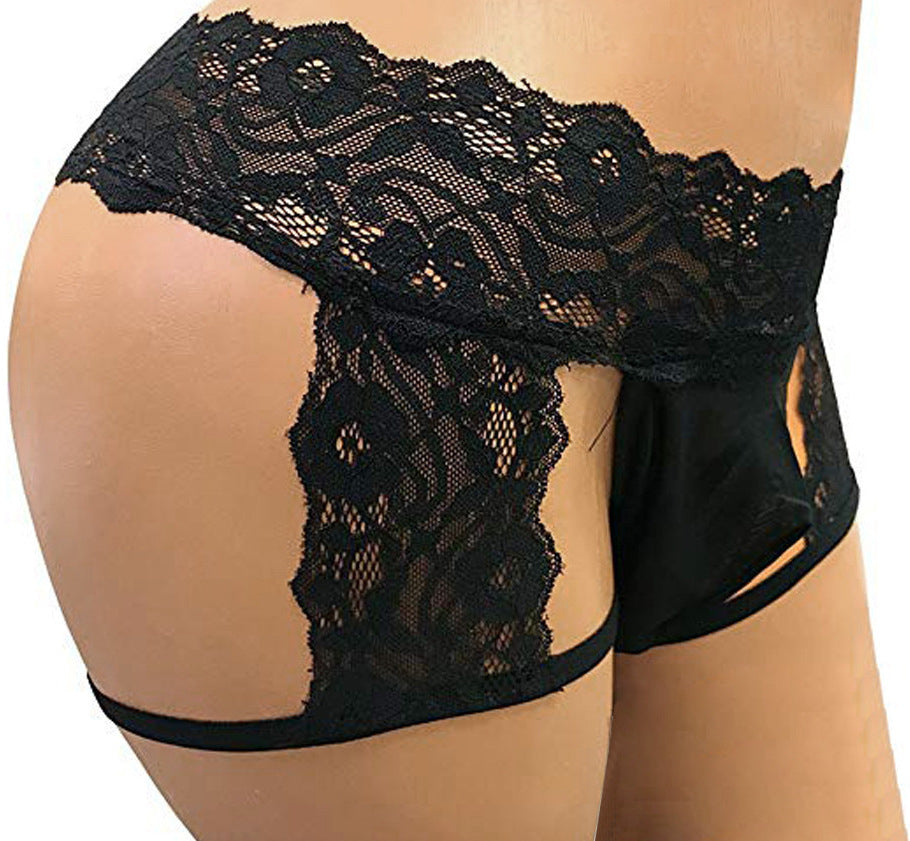 Best-selling men's lace three-piece lingerie