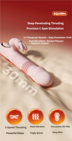 Extendable Warm G-spot Rabbit Vibrator- Dual Motors