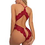 Plus Size Open-Crotch Lace Bodysuit – Backless Teddy Lingerie