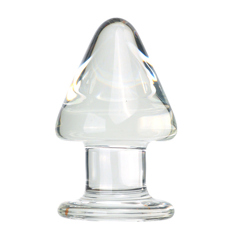 Giant Head Glass Anal Plug for Anal Training  Dilation for men:size M