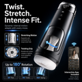 AI app-controlled male masturbator with auto twist thrust and vibration