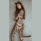 Women’s Sexy Leopard Cat Costume Lingerie Set – Halloween Cosplay