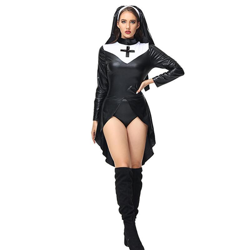 Women’s Sexy Nun Costume – Halloween Cosplay Lingerie Outfit