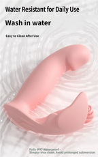 Butterfly Wearable Remote Internal Egg Vibrator shown in water, highlighting its fully IPX7 waterproof feature for easy cleaning.