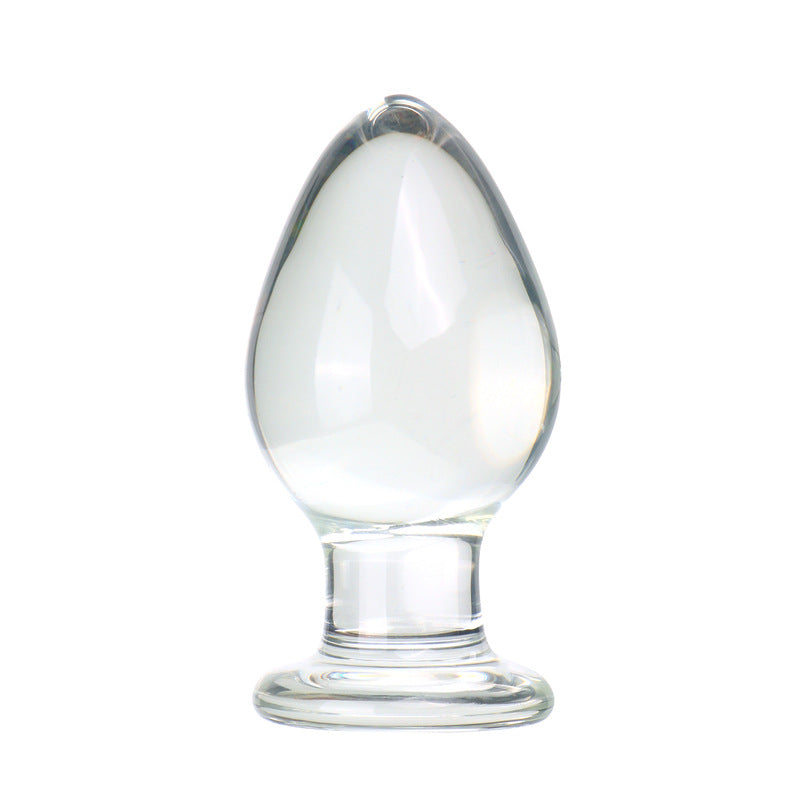 Giant Head Glass Anal Plug for Anal Training  Dilation for men:size L