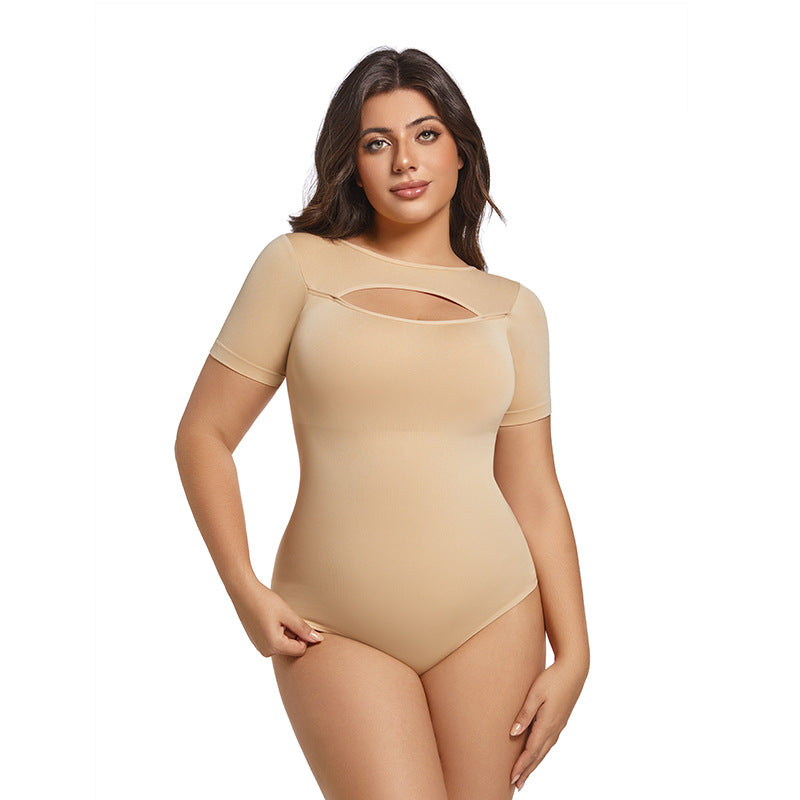 Women’s Sexy Short-Sleeve Bodysuit – Bodycon Lingerie One-Piece