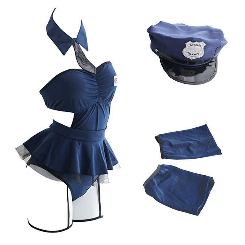 Women’s Sexy Police Officer Costume – Lace Halloween Cosplay Lingerie