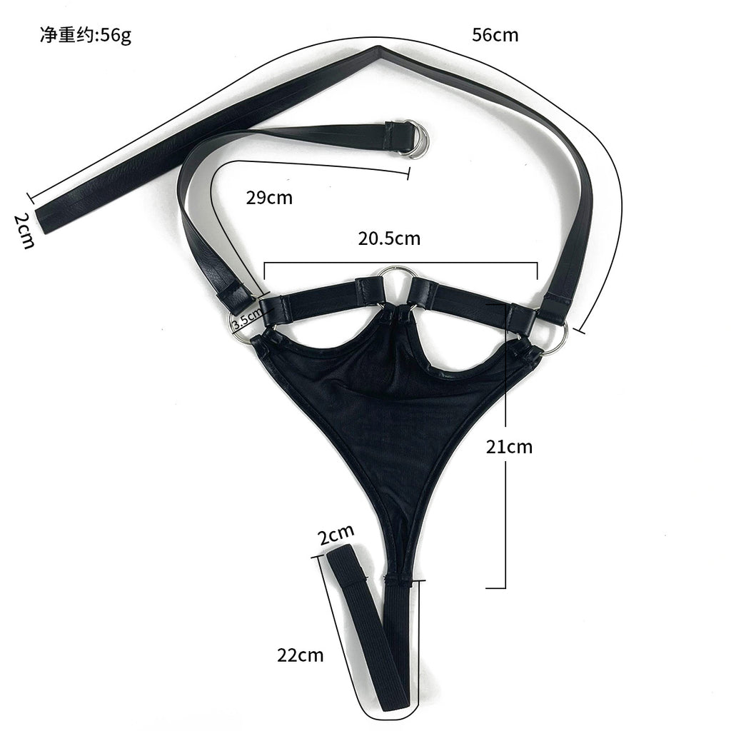 Men’s Strappy Mesh Thong with Contoured Pouch & Ring Details