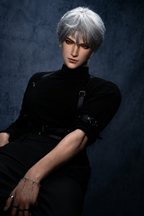 185cm Caucasian Silver-Haired Male Sex Doll with Gothic Style