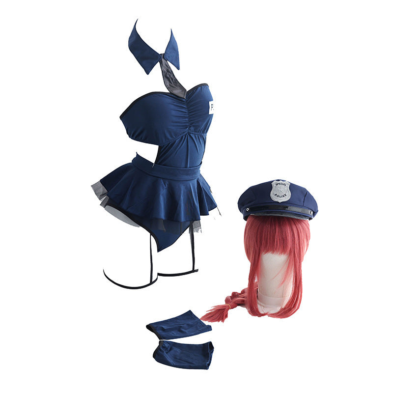 Women’s Sexy Police Officer Costume – Lace Halloween Cosplay Lingerie