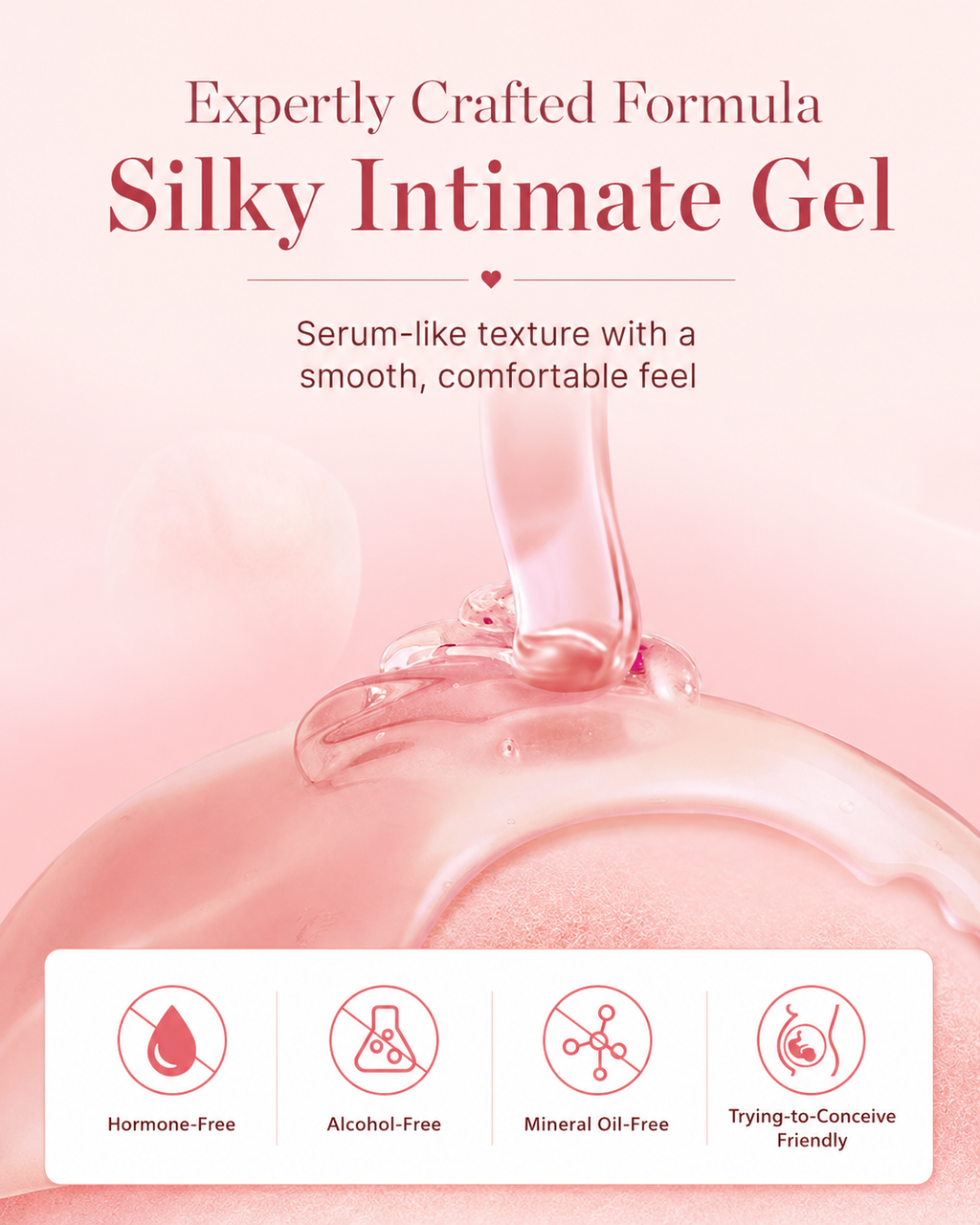 Wet Stuff Peach Water-Based Personal Lubricant - Silky smooth intimate gel texture with hormone-free and clean formula