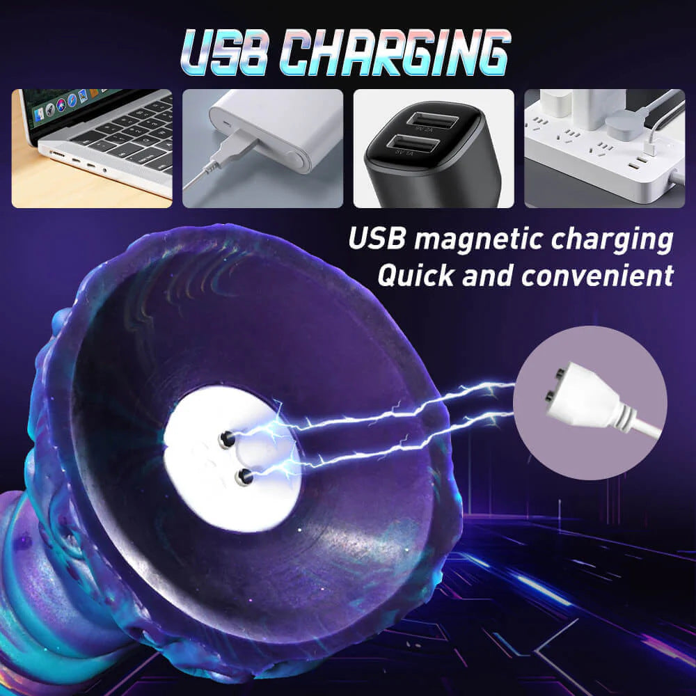 Realistic Big Dragon Monster USB magnetic charging feature, highlighting quick and convenient charging options.