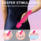 The head can be used for massage and relaxation-Insertable Wand Vibrator with Dual Motors