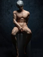 185cm Caucasian Silver-Haired Male Sex Doll with Gothic Style