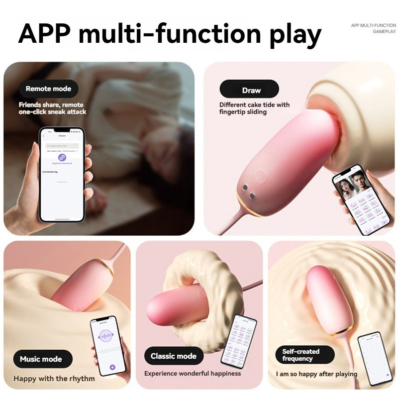 Wear an egg-shaped vibrator with a fiber optic cord when outdoors; it can be remotely controlled-Clitoral Suction Vibrator with Remote Wearable Egg Vibrator