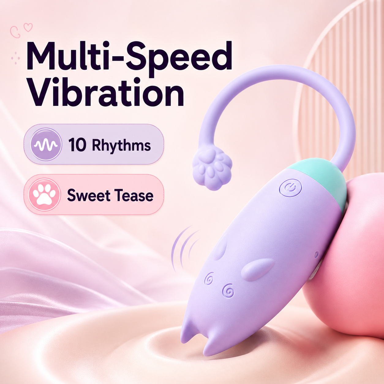 Remote Control Silicone Kitty Rabbit Vibrator for Women