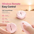 Pink Shell Nipple Clamps with 10-meter wireless remote control