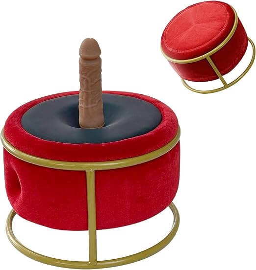 Adjustable Speed Sex Riding furniture Dildo Chair featuring soft material and sleek design for anal stimulation.