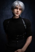 185cm Caucasian Silver-Haired Male Sex Doll with Gothic Style