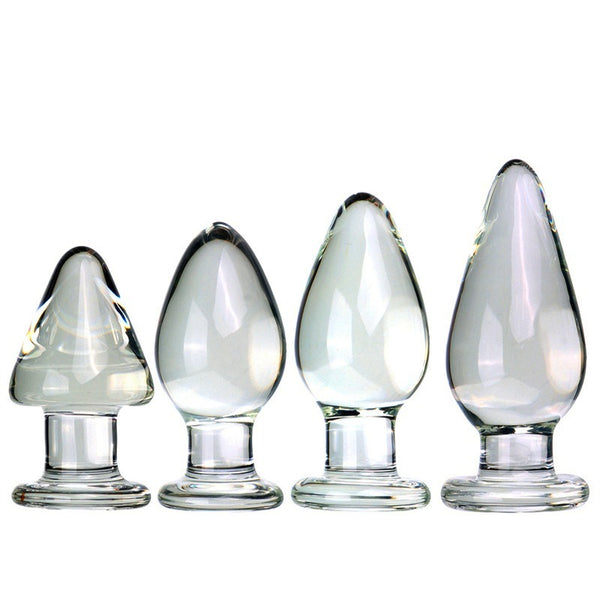Giant Head Glass Anal Plug for Anal Training  Dilation