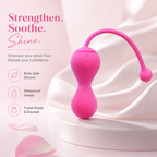 APP Kegel Balls for Postpartum Pelvic Floor - pink silicone design for strength, comfort, and discreet use.