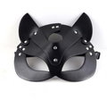 Leather Fox Mask for Women - Adjustable fit for roleplay and fetish foreplay gear.