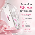 Gentle Sex Toy Cleaner 120ml Alcohol-Free Silicone Safe Spray in a stylish bottle and box for intimate toy care.