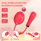G-spot vibrator rose-shaped : Stimulates the G-spot and clitoris with suction
