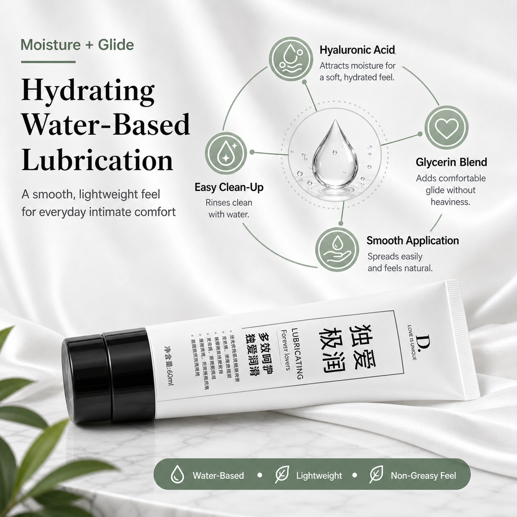 Water-Based Lubricant for Couples, Long-Lasting with Hyaluronic Acid