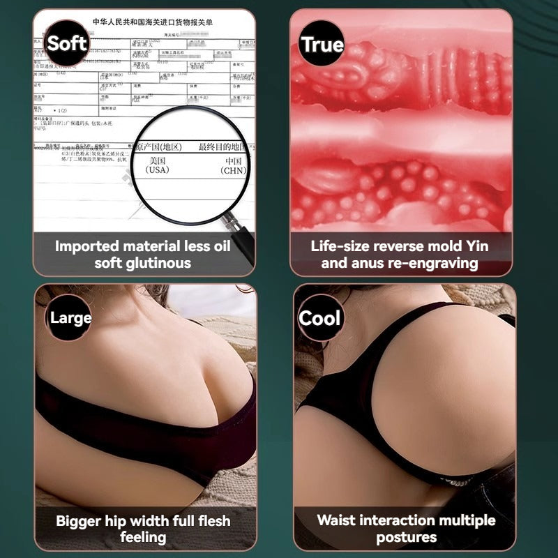 Realistic Butt Sex Doll presented in its original packaging, ready for unboxing. The secure box protects the product's shape and ensures it arrives in perfect condition.