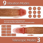 10 frequencies, switch as you like-Thrusting effect demonstration-8.5″ Realistic Remote Control Thrusting Dildo