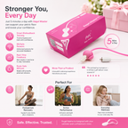 APP Kegel Balls for Postpartum Pelvic Floor product features infographic highlighting benefits and usage.