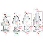 Giant Head Glass Anal Plug for Anal Training  Dilation for men:size XXL detail