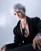 190cm Silver-Haired Anime Goth Male Silicone Sex Doll