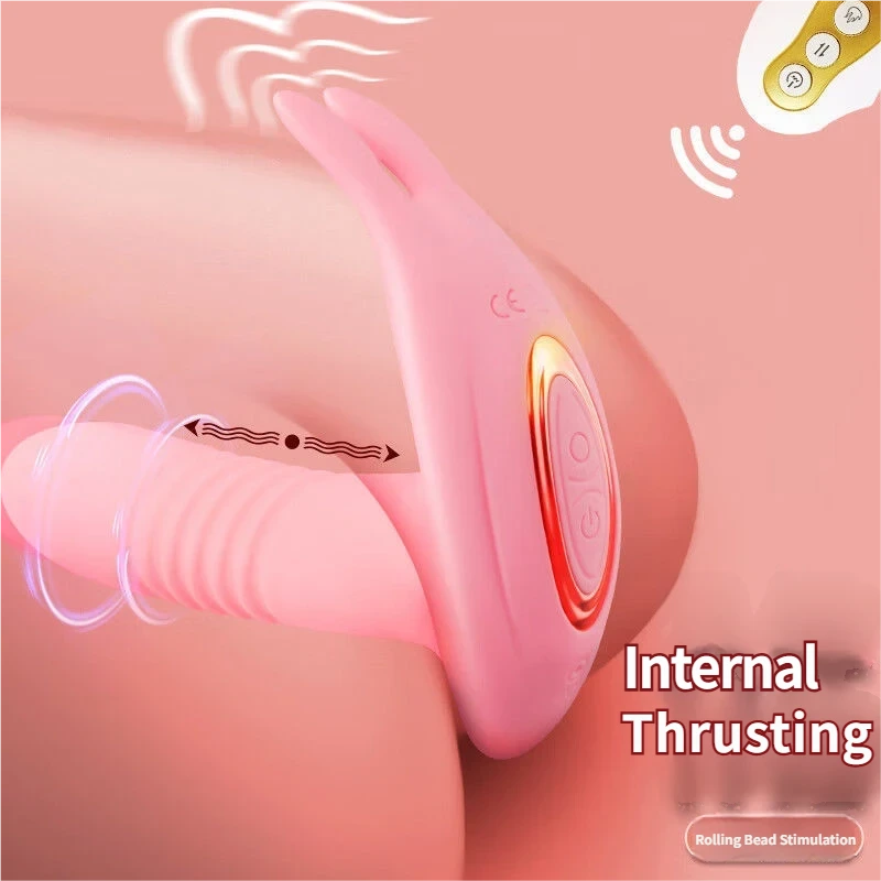 Thrusting Wearable Vibrator – Remote Controlled Clitoral & G-Spot